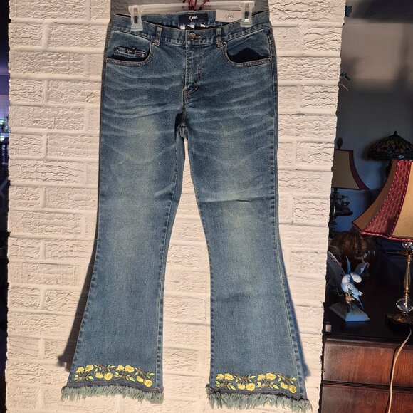 Vintage Yagi Jeans.Size 9.Flared bottoms with fringe. Made in Russia.New. Tags! - Picture 3 of 6